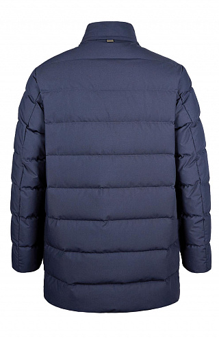 Пуховик с воротником-стойкой