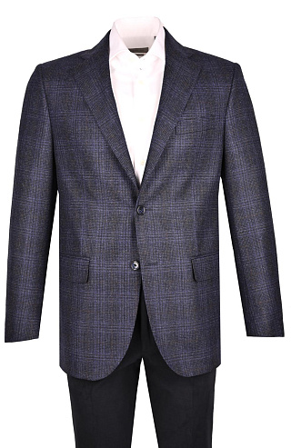 Шерстяной пиджак в клетку