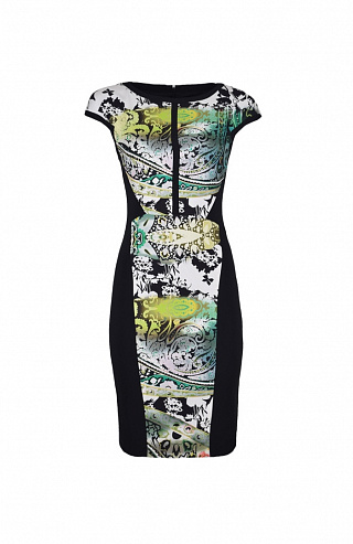 Платье - футляр с принтом