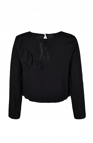 Блузка с декором из страусиных перьев