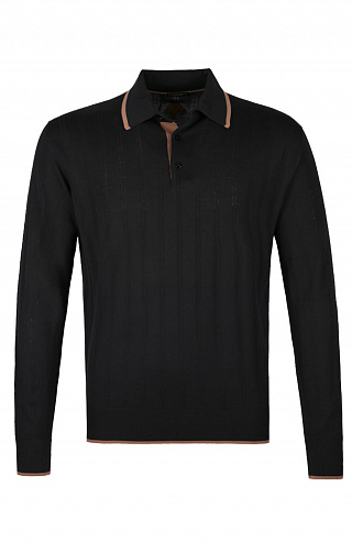 Трикотажное поло на трёх пуговицах из шерсти