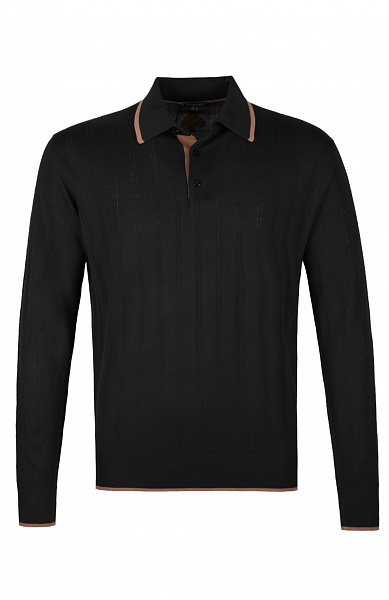 Трикотажное поло на трёх пуговицах из шерсти