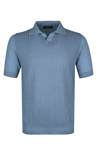 Поло из смеси шёлка и хлопка