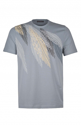 Футболка из эластичного хлопка с абстрактным принтом 