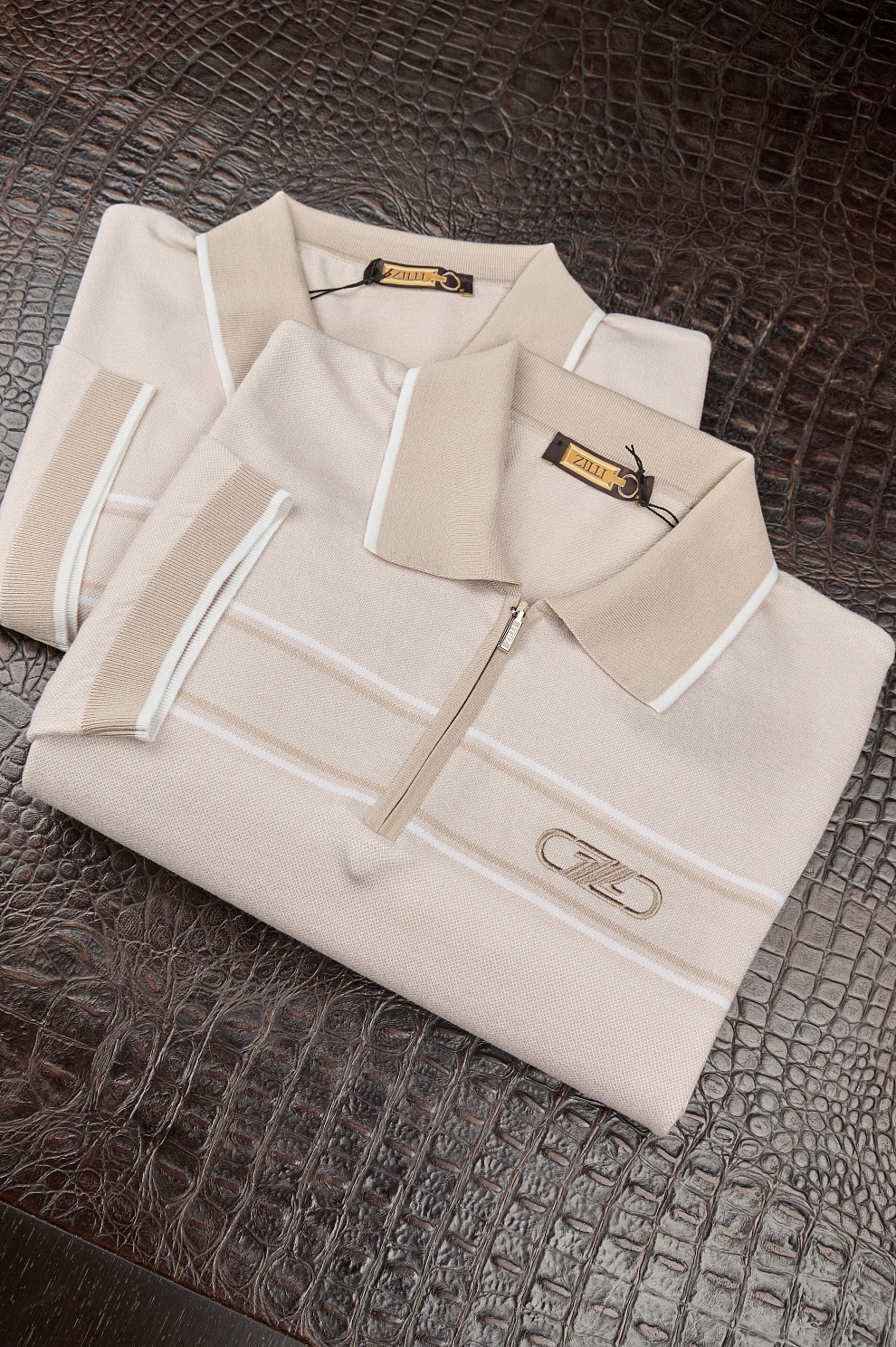 Поло из смеси шёлка и хлопка