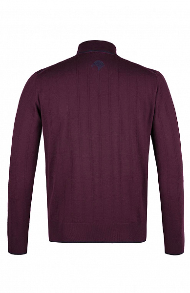 Джемпер с воротником-стойкой из шерстяного трикотажа