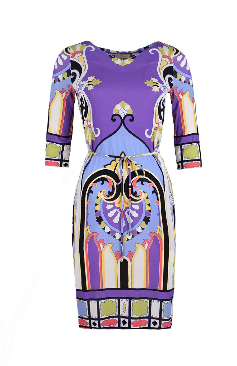 Платье свободного кроя с узором