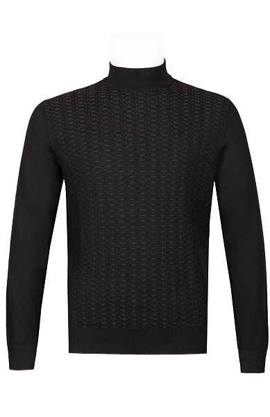 Водолазка из смеси шерсти и шелка с декором из кожи американского аллигатора