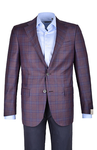 Пиджак из шерсти в клетку