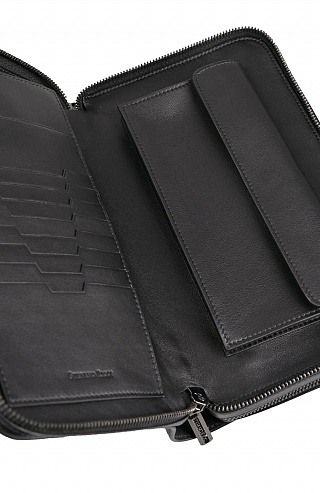 Борсетка с короткой ручкой из кожи с тисненым паттерном Asia