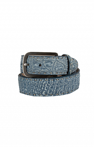 Регулируемый ремень из кожи крокодила