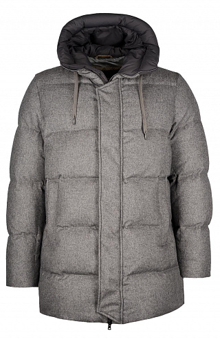 Пуховик из кашемира и шёлка