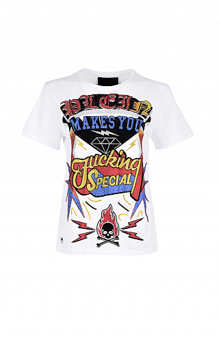 Футболка аппликациями из страз