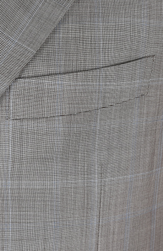 Однобортный костюм из смеси шерсти и шёлка в клетку