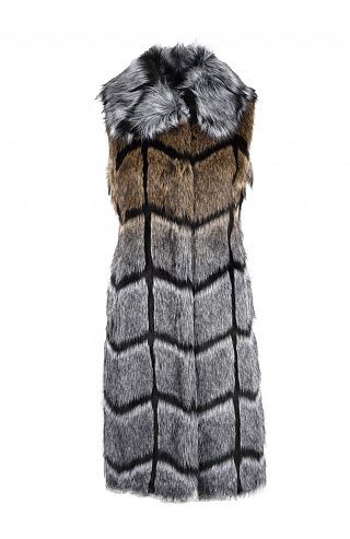 Жилет с отделкой из искусственного меха