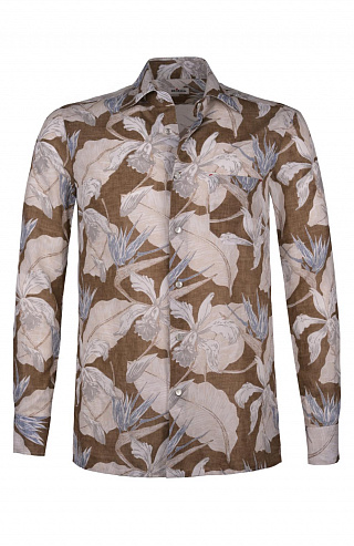 Рубашка из хлопка и льна