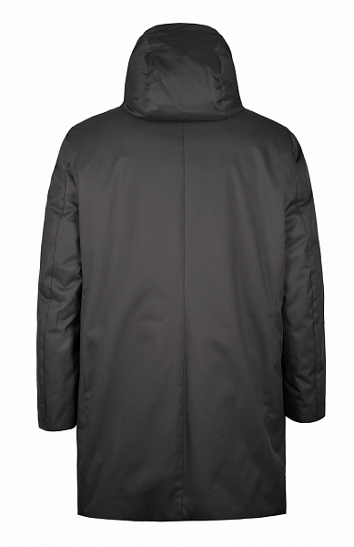 Пуховое пальто с меховым воротником