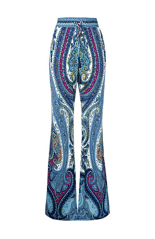 Расклешенные брюки с узором пейсли
