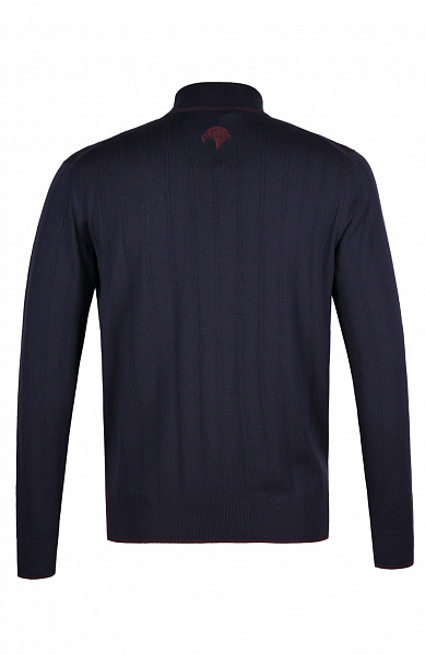 Джемпер с воротником-стойкой из шерстяного трикотажа