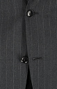 Шерстяной однобортный костюм в полоску