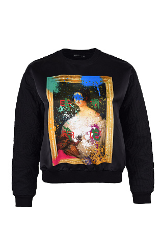 Хлопковый свитшот с принтом