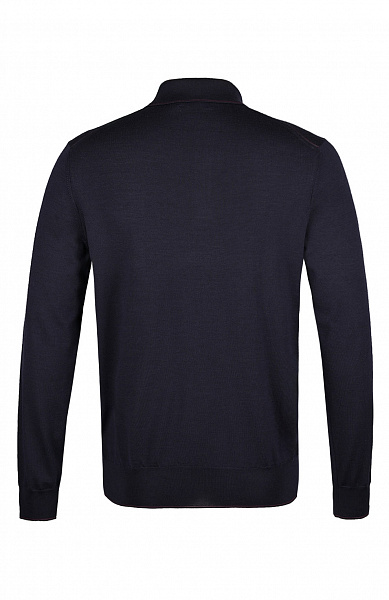 Трикотажное поло на трёх пуговицах из смеси шерсти, шёлка и кашемира