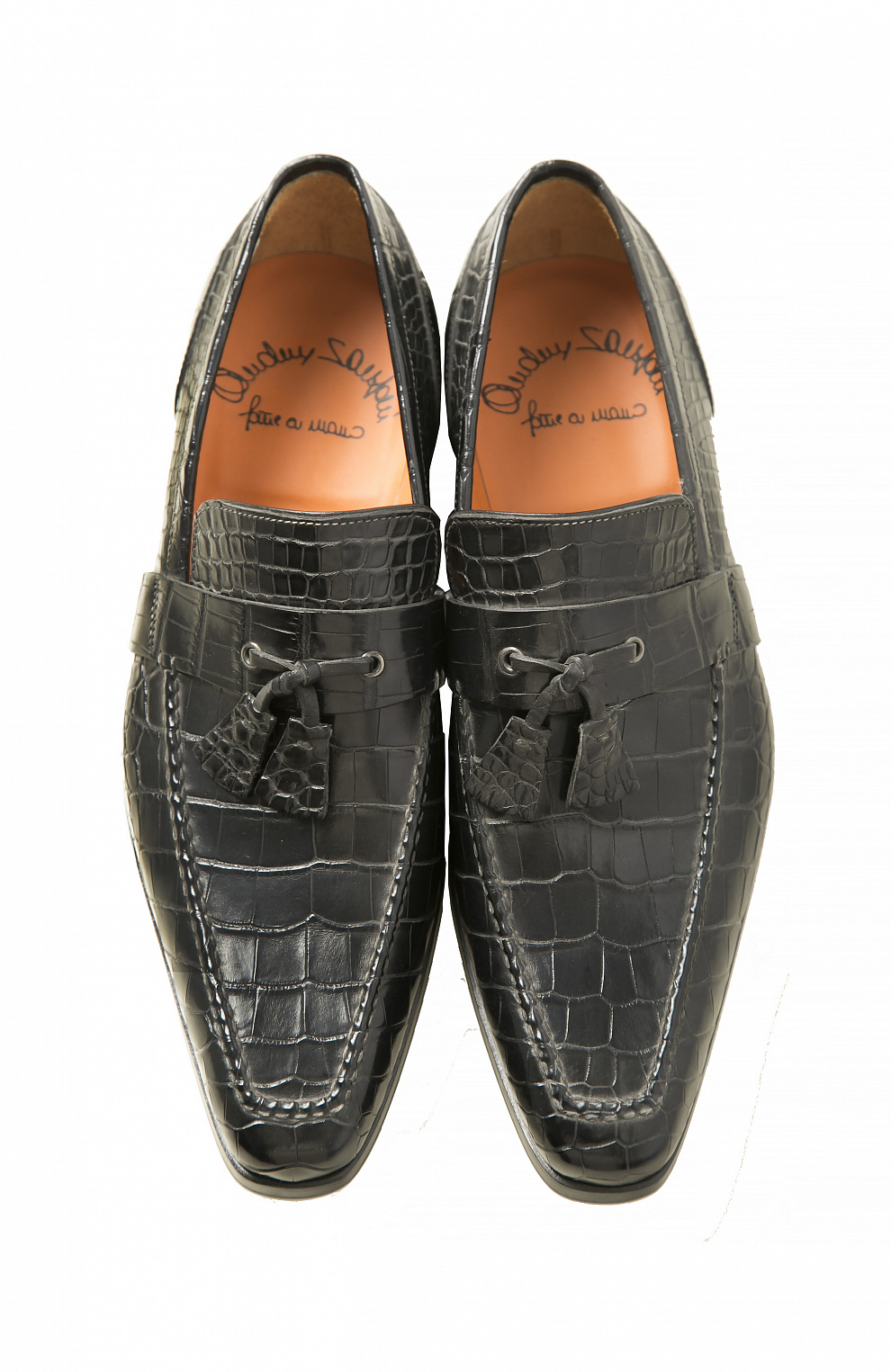 Лоферы из кожи крокодила