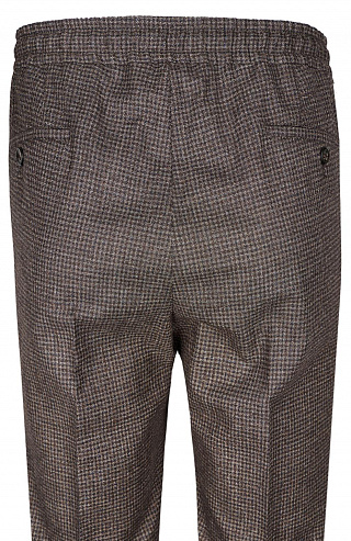 Шерстяные брюки в мелкую клетку