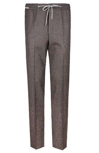 Шерстяные брюки в мелкую клетку