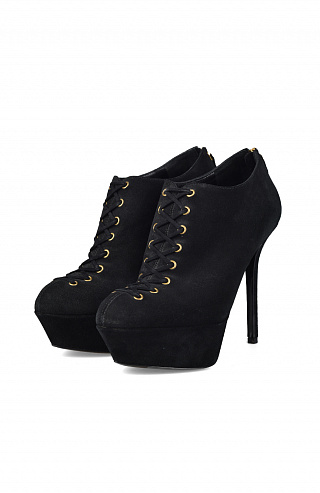 Замшевые ботильоны