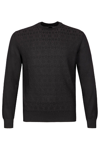 Джемпер из смеси шерсти и шелка с декором из кожи американского аллигатора