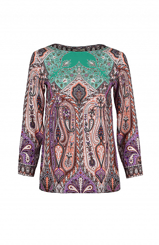 Шёлковая блуза с принтом