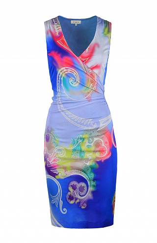 Платье из тонкой ткани с принтом