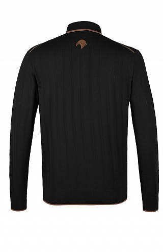 Трикотажное поло на трёх пуговицах из шерсти